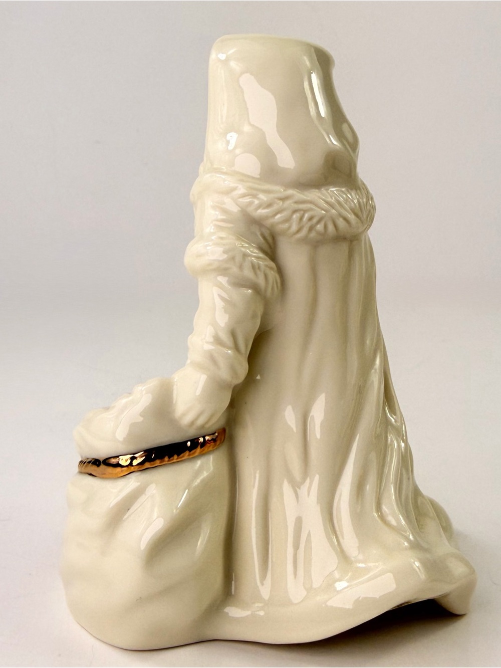 Lenox Santa Claus Figurine Ivory Porcelain Gold Accents Toy Sack Christmas 4.5” - Picture 3 of 6